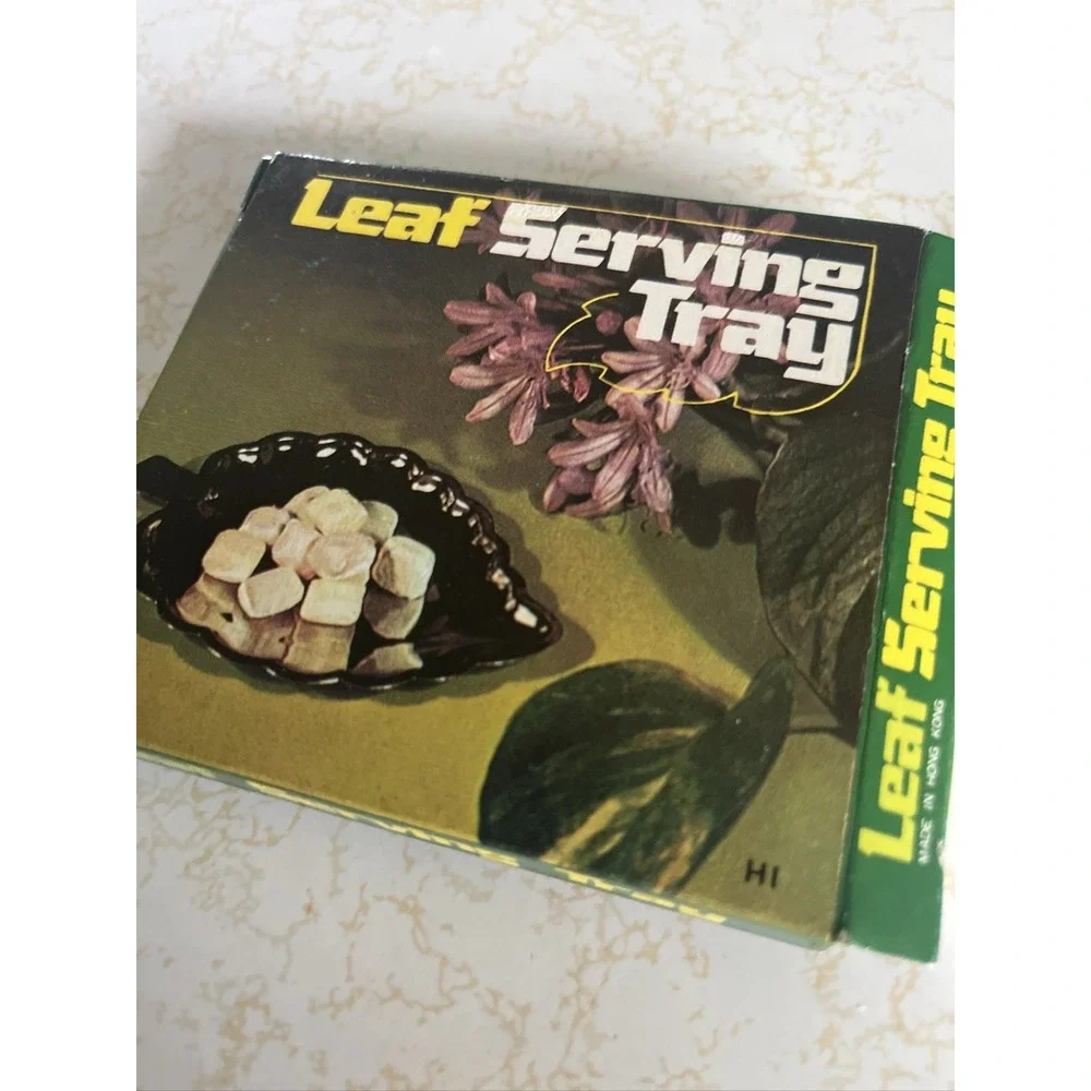 MCM Chrome Leaf Serving Tray Candy Dish with‎ Box Mid-Century Style